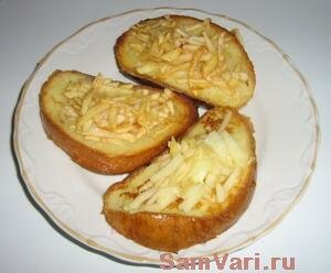 Гренки с яблоками